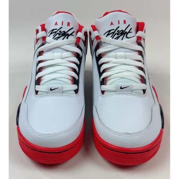 Nike Air Flight Legacy Mens 9 White Black Basketball Shoes Sneakers BQ4212-100 - Picture 4 of 9